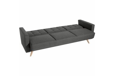Sofa 3-Sitzer mit Bettfunktion Karisa Bezug Flachgewebe Buche natur / anthrazit 21920