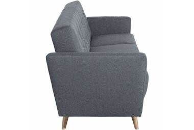 Sofa 3-Sitzer mit Bettfunktion Karisa Bezug Flachgewebe Buche natur / denim 21923