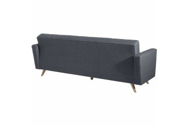 Sofa 3-Sitzer mit Bettfunktion Karisa Bezug Flachgewebe Buche natur / denim 21923