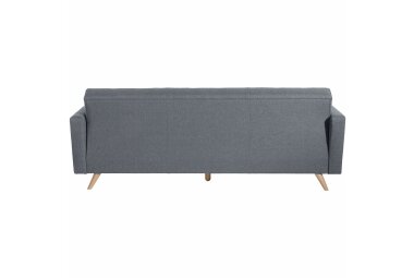 Sofa 3-Sitzer mit Bettfunktion Karisa Bezug Flachgewebe Buche natur / denim 21923