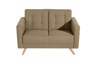 Sofa 2-Sitzer Karisa Bezug Flachgewebe Buche natur / sand 21928