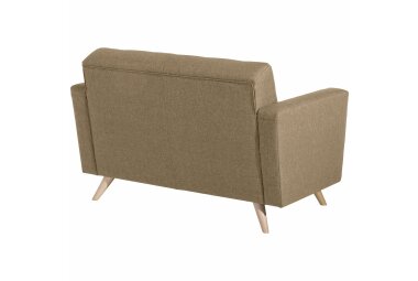 Sofa 2-Sitzer Karisa Bezug Flachgewebe Buche natur / sand 21928