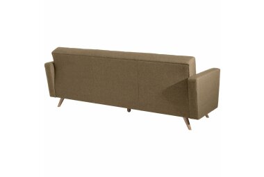 Sofa 3-Sitzer mit Bettfunktion Karisa Bezug Flachgewebe Buche natur / sand 21929