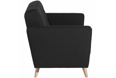 Sofa 2-Sitzer Karisa Bezug Flachgewebe Buche natur / schwarz 21937