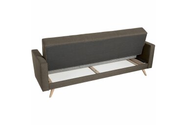 Sofa 3-Sitzer mit Bettfunktion Karisa Bezug Flachgewebe Buche natur / sahara 21941