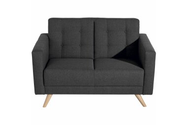 Sofa 2-Sitzer Karisa Bezug Flachgewebe Buche natur / graphit 21943