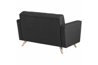 Sofa 2-Sitzer Karisa Bezug Flachgewebe Buche natur / graphit 21943