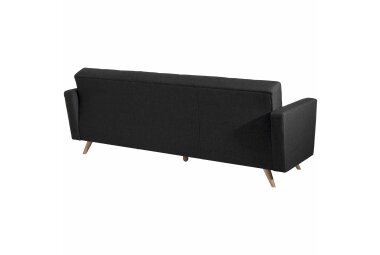 Sofa 3-Sitzer mit Bettfunktion Karisa Bezug Flachgewebe Buche natur / graphit 21944