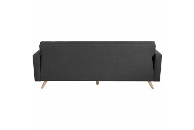 Sofa 3-Sitzer mit Bettfunktion Karisa Bezug Flachgewebe Buche natur / graphit 21944