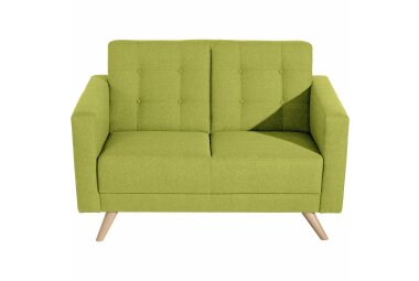 Sofa 2-Sitzer Karisa Bezug Flachgewebe Buche natur / apfel 21946