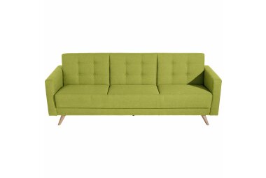 Sofa 3-Sitzer mit Bettfunktion Karisa Bezug Flachgewebe Buche natur / apfel 21947