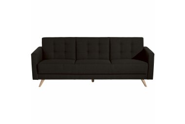 Sofa 3-Sitzer mit Bettfunktion Karisa Bezug Flachgewebe Buche natur / schoko 21950