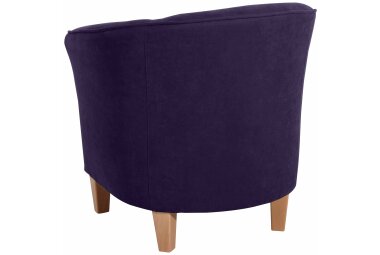 Sessel Karine Bezug Veloursstoff Buche natur / violett 21993