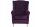 Ohrensessel Karlen Bezug Samtvelours Buche natur / purple 22043