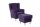 Ohrensessel Karlen Bezug Veloursstoff Buche natur / violett 22059