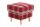 Hocker Karlen Bezug Flachgewebe Buche natur / rot 22079