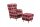 Hocker Karlen Bezug Flachgewebe Buche natur / rot 22079