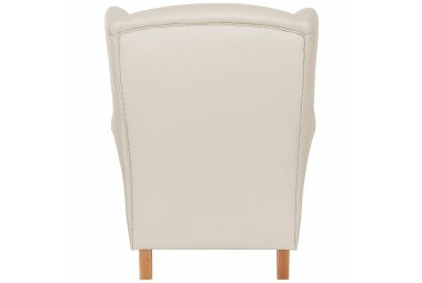 Ohrensessel Karlen Bezug Kunstleder Buche natur / beige 22081