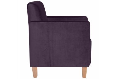 Sessel Karol Bezug Samtvelours Buche natur / purple 22189