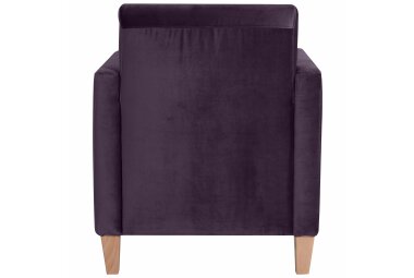 Sessel Karol Bezug Samtvelours Buche natur / purple 22189