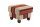 Hocker Kasha Bezug Chenille Buche nussbaum dunkel / rot 22280