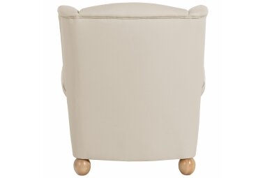 Ohrenbackensessel Kasha Bezug Kunstleder Buche natur / beige 22287