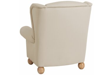 Ohrenbackensessel Kasha Bezug Kunstleder Buche natur / beige 22287