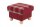 Hocker Kasha Bezug Flachgewebe Buche natur / rot 22308