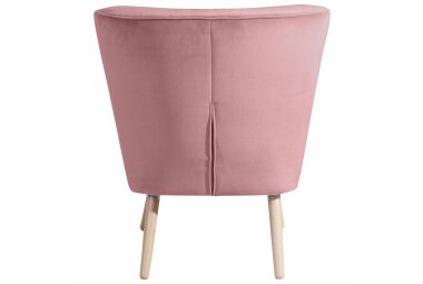 Sessel Kassi Bezug Samtvelours Buche natur / rosé 22365