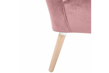 Sessel Kassi Bezug Samtvelours Buche natur / rosé 22365