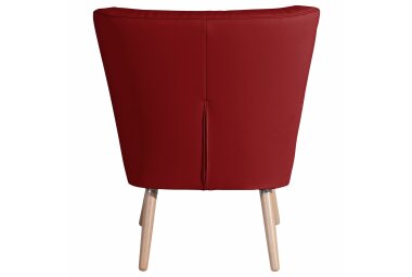 Sessel Kassi Bezug Kunstleder Buche natur / chili 22399