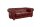 Sofa 3-Sitzer Kath Bezug Wischleder Buche nussbaum dunkel / rot 22457