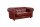 Sofa 2-Sitzer Kath Bezug Wischleder Buche nussbaum dunkel / rot 22458