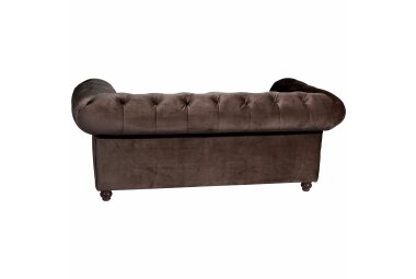 Sofa 2-Sitzer Kathe Bezug Samtvelours Buche nussbaum dunkel / braun 22476