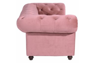 Sofa 2-Sitzer Kathe Bezug Samtvelours Buche nussbaum dunkel / rosé 22479