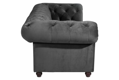 Sofa 2,5-Sitzer Kathe Bezug Samtvelours Buche nussbaum dunkel / anthrazit 22481