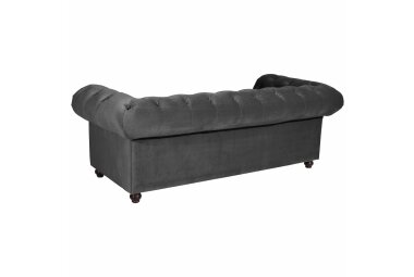 Sofa 2,5-Sitzer Kathe Bezug Samtvelours Buche nussbaum dunkel / anthrazit 22481