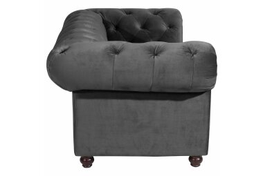 Sofa 2-Sitzer Kathe Bezug Samtvelours Buche nussbaum dunkel / anthrazit 22482