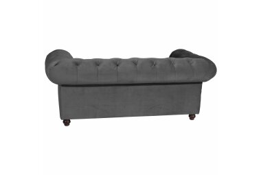 Sofa 2-Sitzer Kathe Bezug Samtvelours Buche nussbaum dunkel / anthrazit 22482