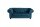 Sofa 2-Sitzer Kathe Bezug Samtvelours Buche nussbaum dunkel / petrol 22488