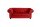 Sofa 2-Sitzer Kathe Bezug Samtvelours Buche nussbaum dunkel / rot 22491