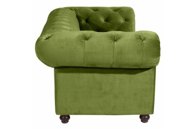 Sofa 2-Sitzer Kathe Bezug Samtvelours Buche nussbaum dunkel / oliv 22497