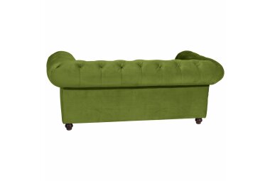 Sofa 2-Sitzer Kathe Bezug Samtvelours Buche nussbaum dunkel / oliv 22497