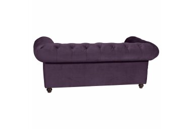Sofa 2-Sitzer Kathe Bezug Samtvelours Buche nussbaum dunkel / purple 22500