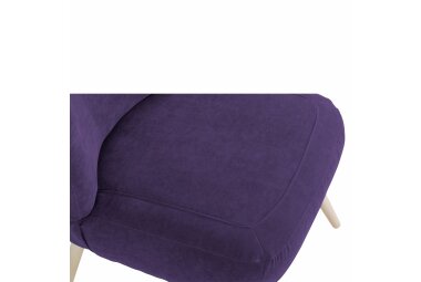 Sessel Kathy Bezug Veloursstoff Buche natur / violett 22651