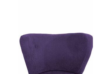 Sessel Kathy Bezug Veloursstoff Buche natur / violett 22651