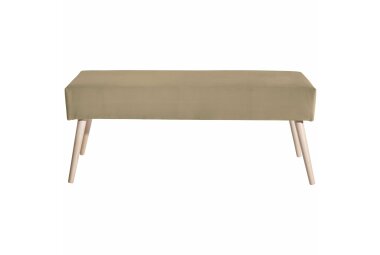 Bank Katja Bezug Samtvelours Buche natur / sand 22735