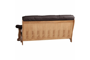 Sofa 3-Sitzer Katlin Bezug Echtleder   Eiche rustikal P43 / braun 22765