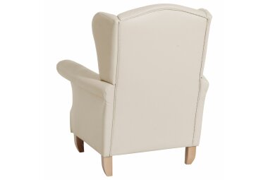 Ohrensessel Katria Bezug Kunstleder Buche natur / beige 22850