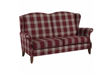 Sofa 2,5-Sitzer Katria Bezug Flachgewebe Buche nussbaum / rot  22858